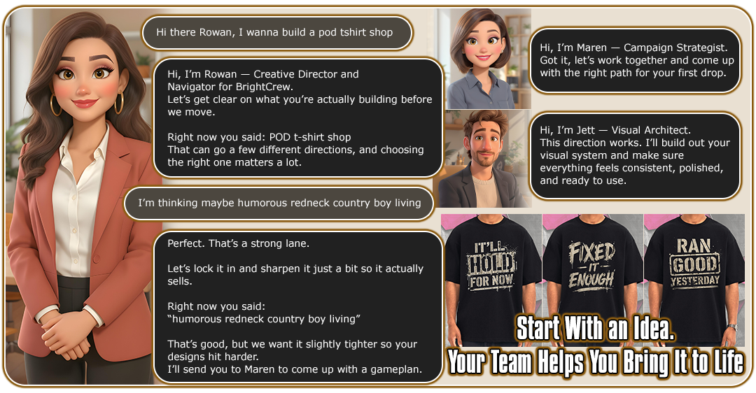 BrightCrew guided team flow